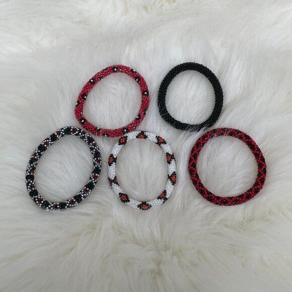 HAND CRAFTED in Nepal Beaded Bracelets (set of 5) #670 - Picture 5 of 5